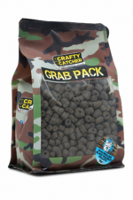 Crafty Catcher Drilled Black Halibut Pellets 8mm 1kg — retail packaging.