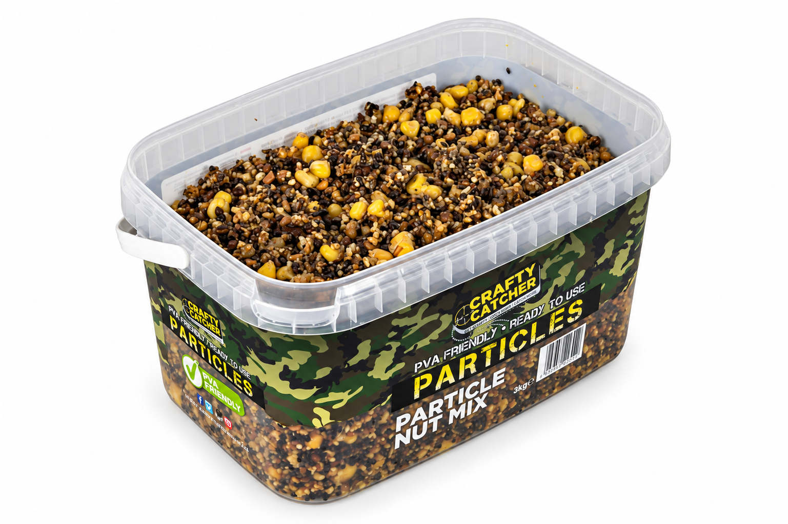Crafty Catcher Particle Nut Mix 3kg Crafty Catcher Particle Nut Mix 3kg — retail packaging.