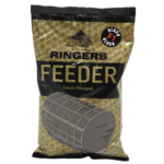Ringers Premium Groundbaits – F1 Feeder Mix Black 1kg — product packaging.