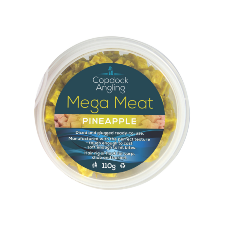 Copdock Angling Mega Meat 110g — Pineapple — labelled product packaging.