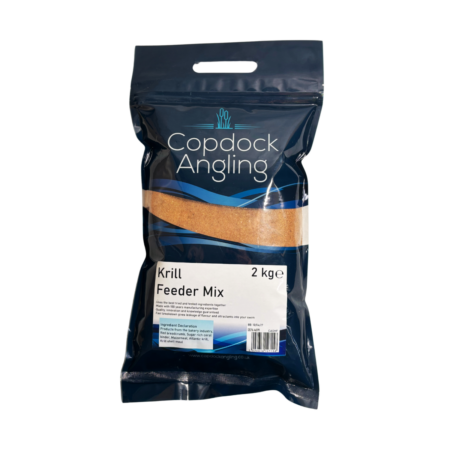 Copdock Angling XL Groundbait 2kg — Krill Feeder — labelled product packaging.