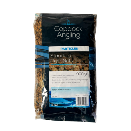 Copdock Angling Dry Particles and Seeds — Standard Tiger Nuts 900g — labelled product packaging.