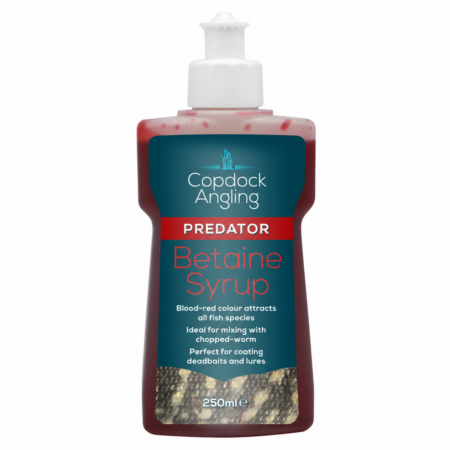 Copdock Angling Betaine Syrups 250ml — Predator — labelled product packaging.