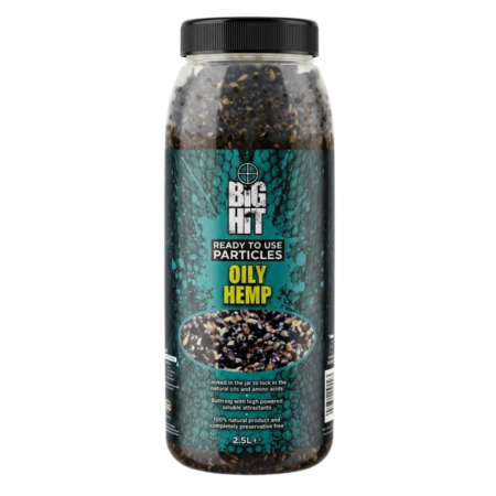 Crafty Catcher Big Hit Ready to Use Particle Jars — Oily Hemp, 2.5L — labelled product packaging.