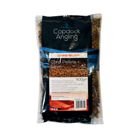 Copdock Angling Carp Pellets 900g — 6mm — labelled product packaging.